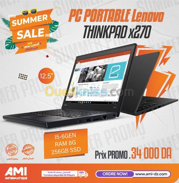 PC PORTABLE LENOVO THINKPAD X270