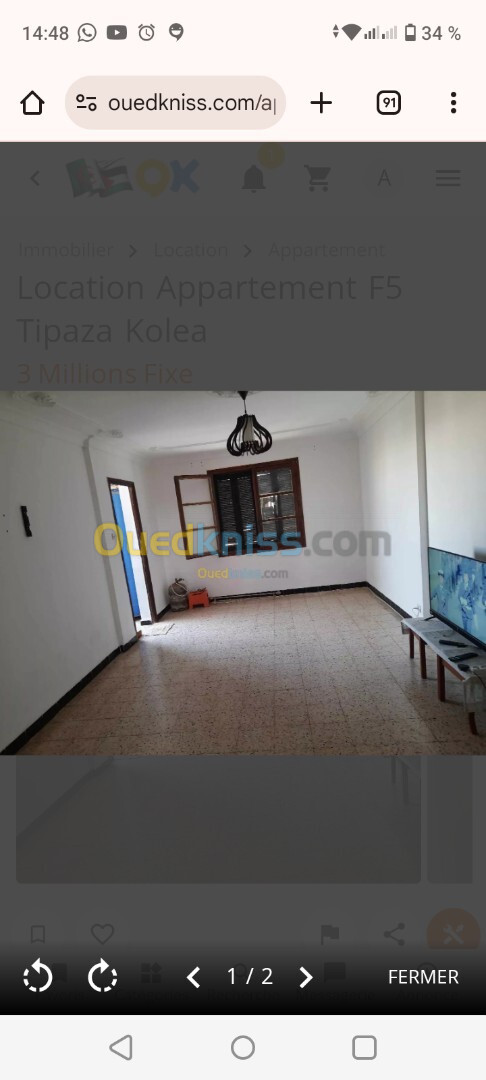 Vente Appartement F5 Tipaza Kolea