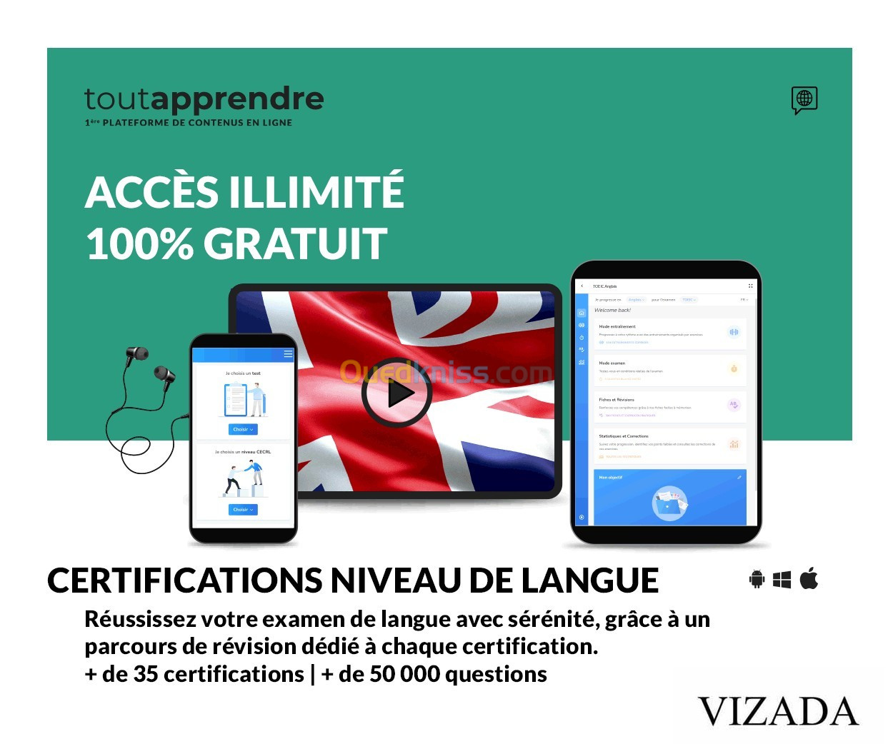 cours et Examens de Langues étrangeres