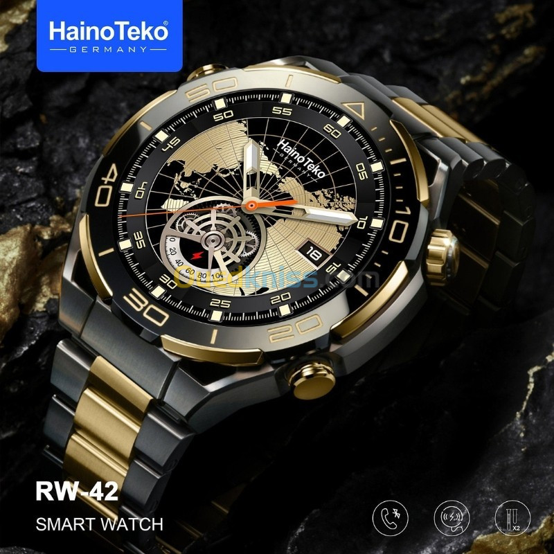 HainoTeko Edition Limité Montre intelligente Bluetooth AMOLED Display avec 2 bracelets Wireless  