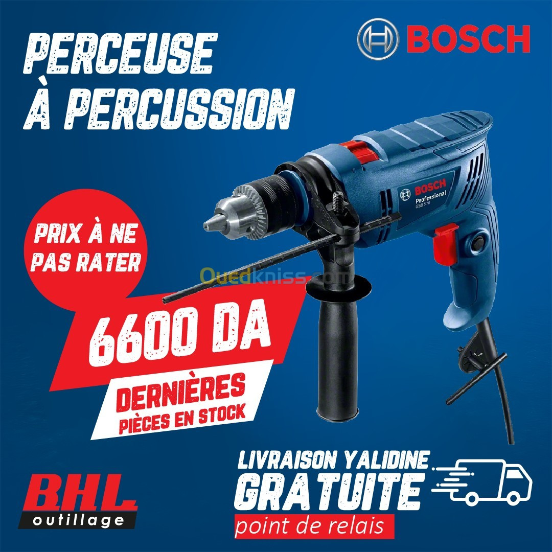 Perceuse à percussion 570W Bosch Professional GSB570