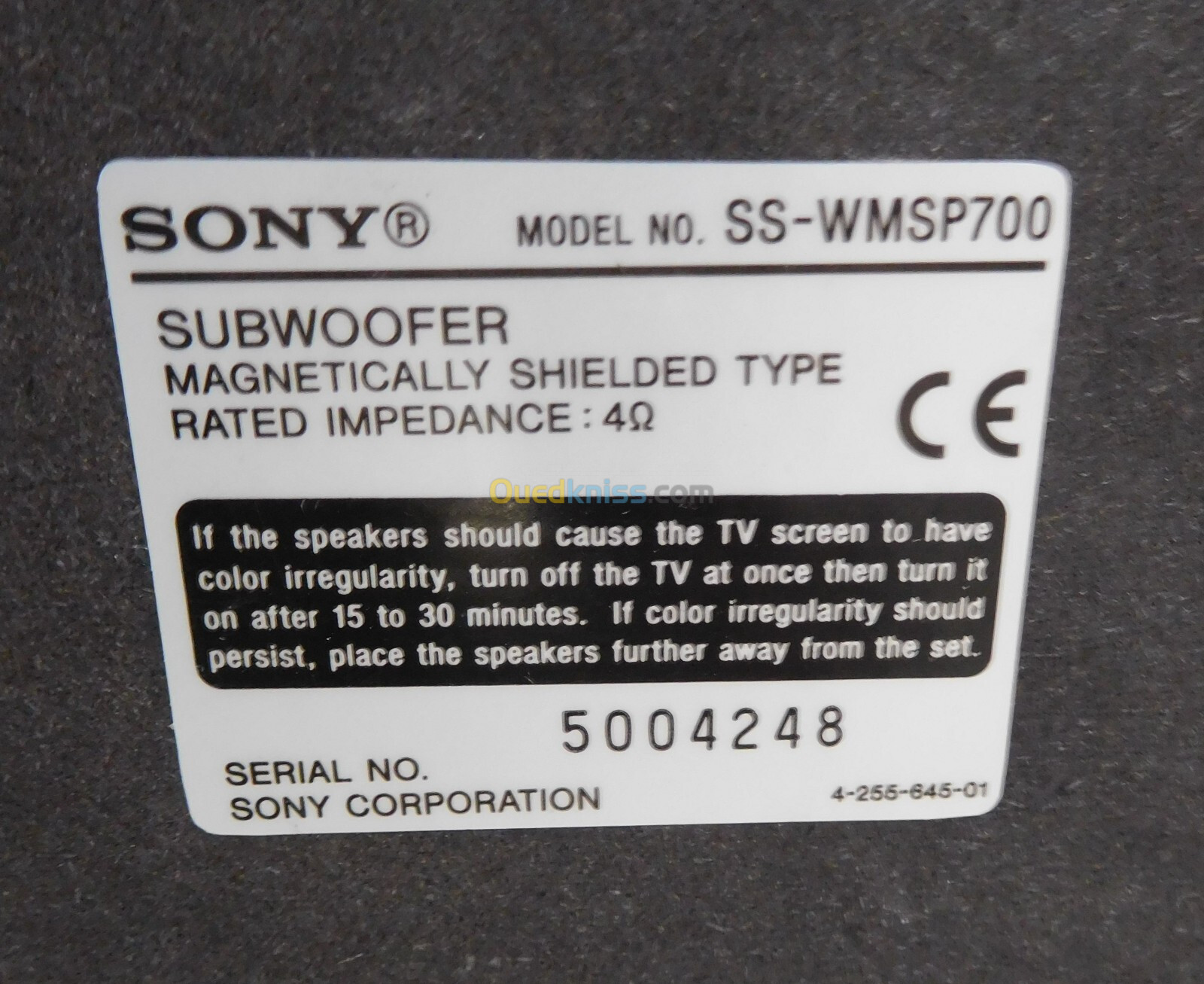 sony subwoofer