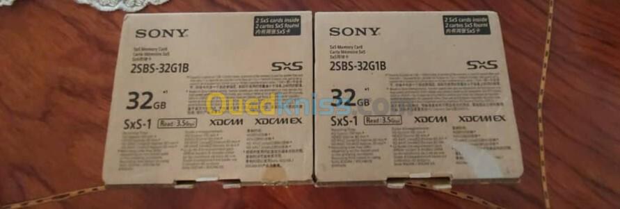 2 Cartes Mémoires. 32G Sony SxS-1