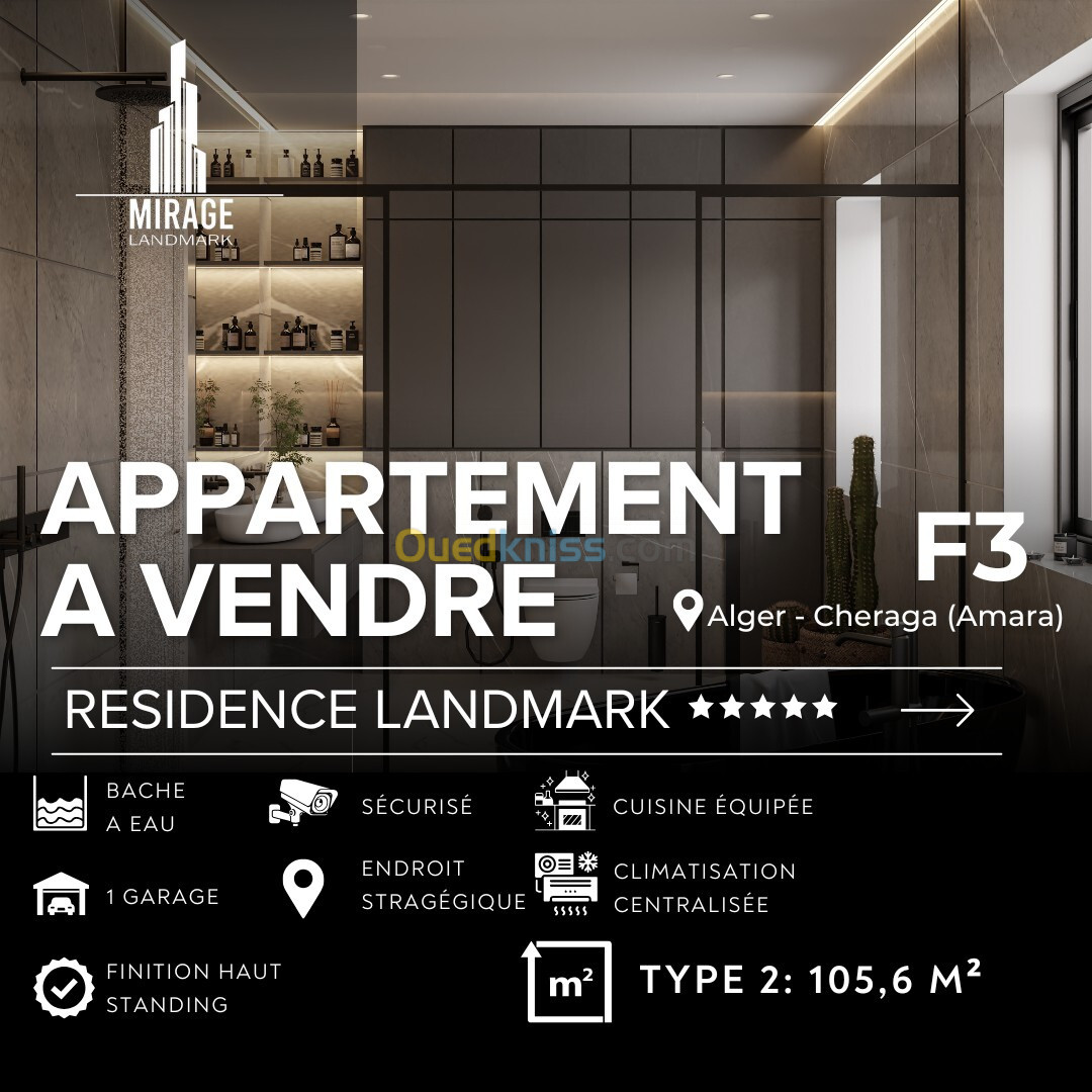 Vente Appartement F3 Alger Cheraga