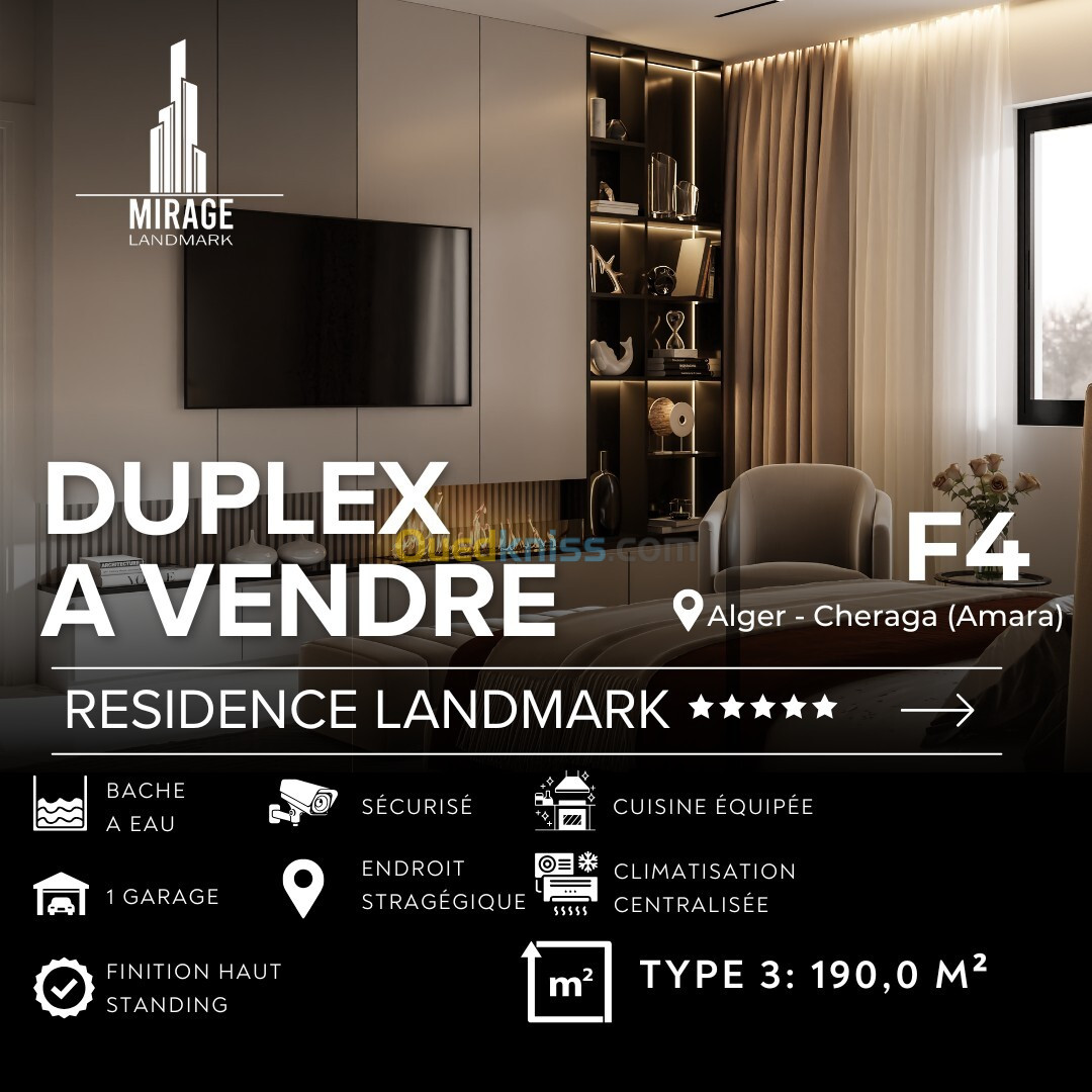 Vente Duplex Alger Cheraga