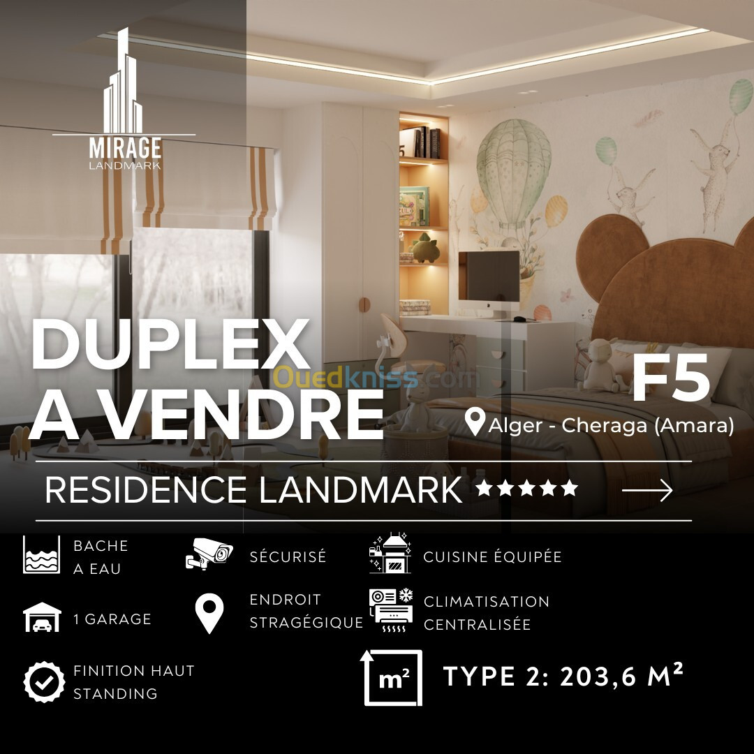 Vente Duplex Alger Cheraga