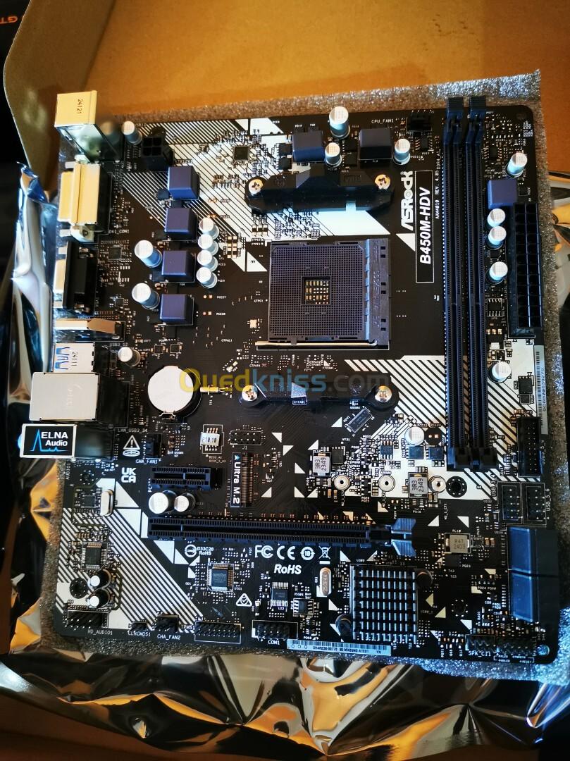 R5 5650g + b450m vhd asrock + 32gb ram + amd stock fan