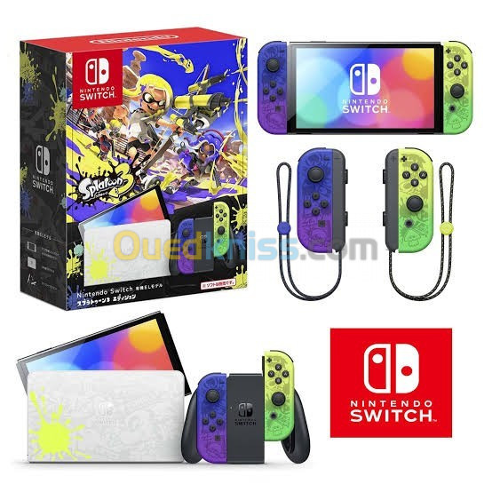 NINTENDO SWITCH OLED SPLATOON 3 ÉDITION  et NINTENDO SWITCH OLED + Mariokart 