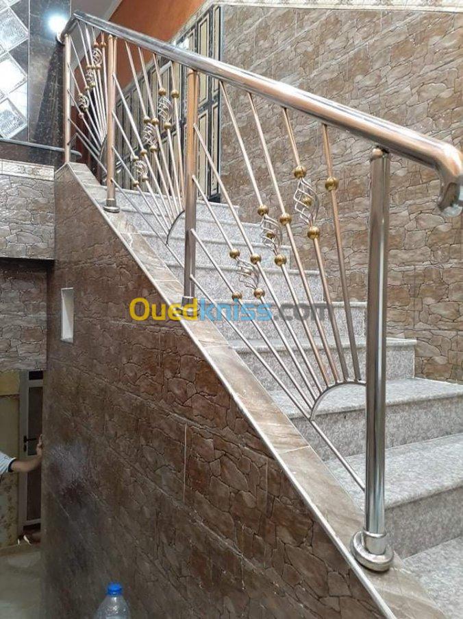 Ramp d'escalier inox