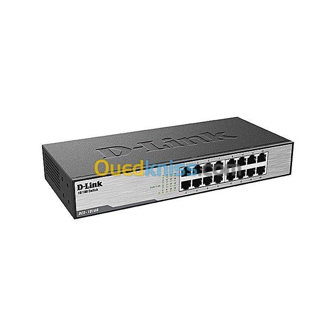 D-LINK SWITCH 16-PORT 10/100 RACKABLE DES-1016D