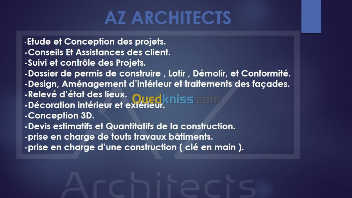 Etude: Architectural / Génie civil 