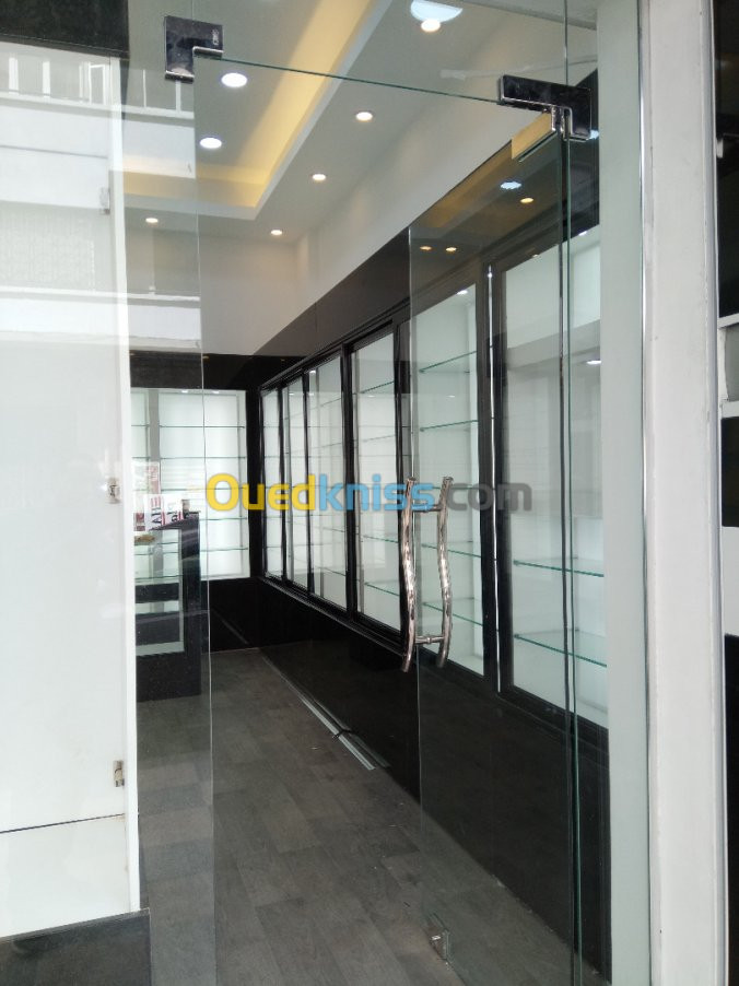 menuiserie aluminium,vitrines,PVC,Mur 