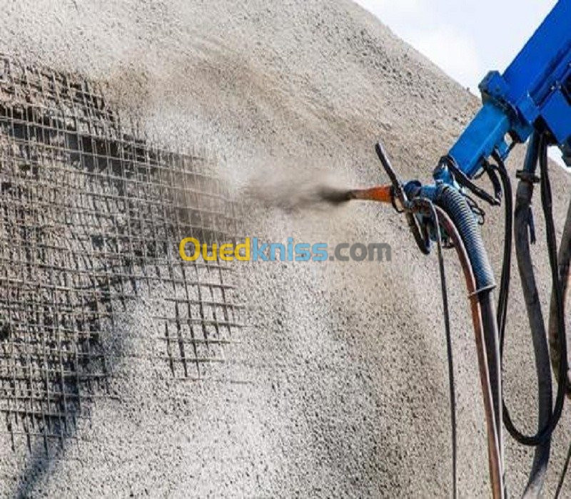 Blindage des talus en béton projeté 