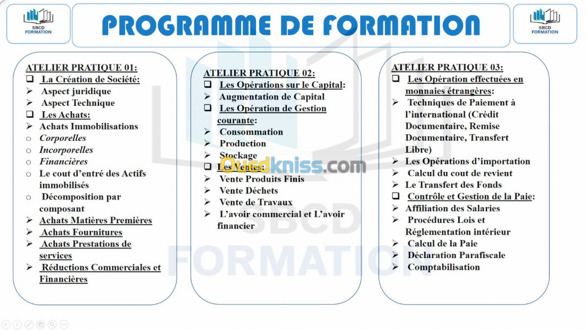 FORMATION EN COMPTABILITE FISCALITE