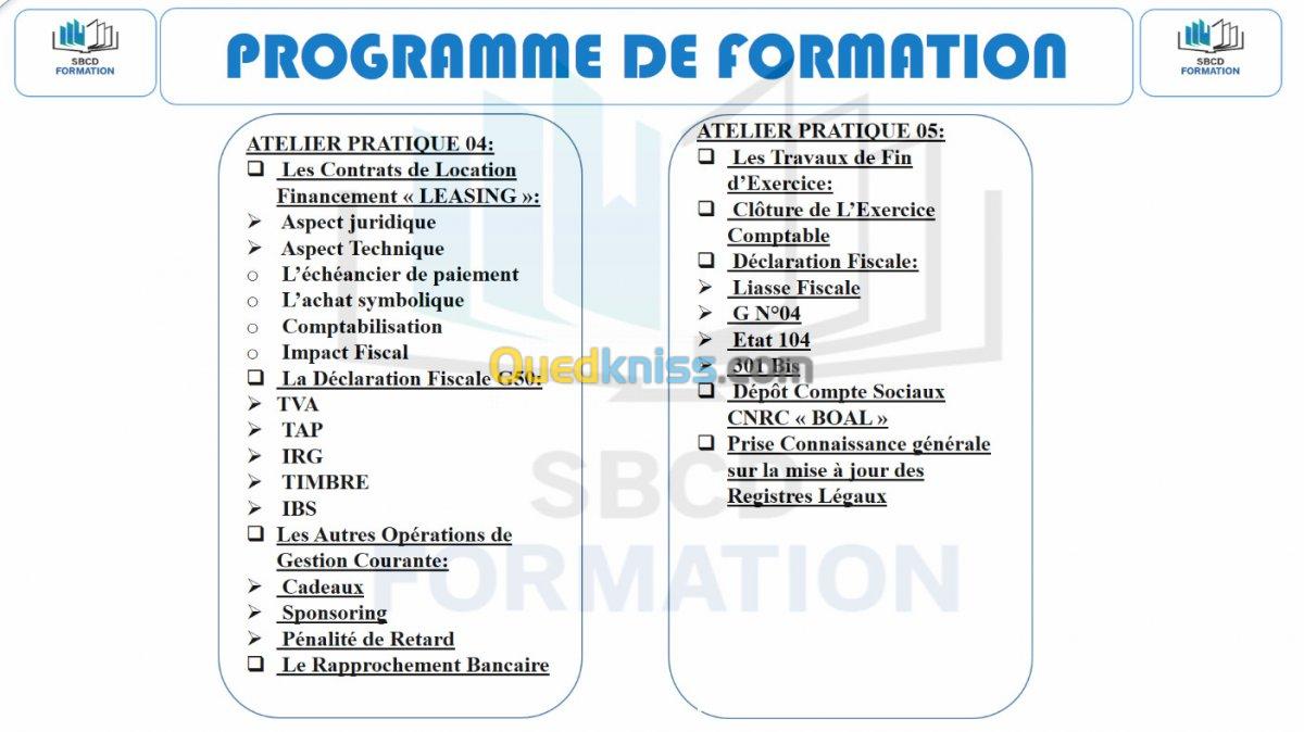 FORMATION EN COMPTABILITE FISCALITE