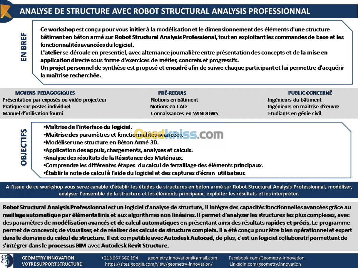 Atelier pratique Robot Structural 