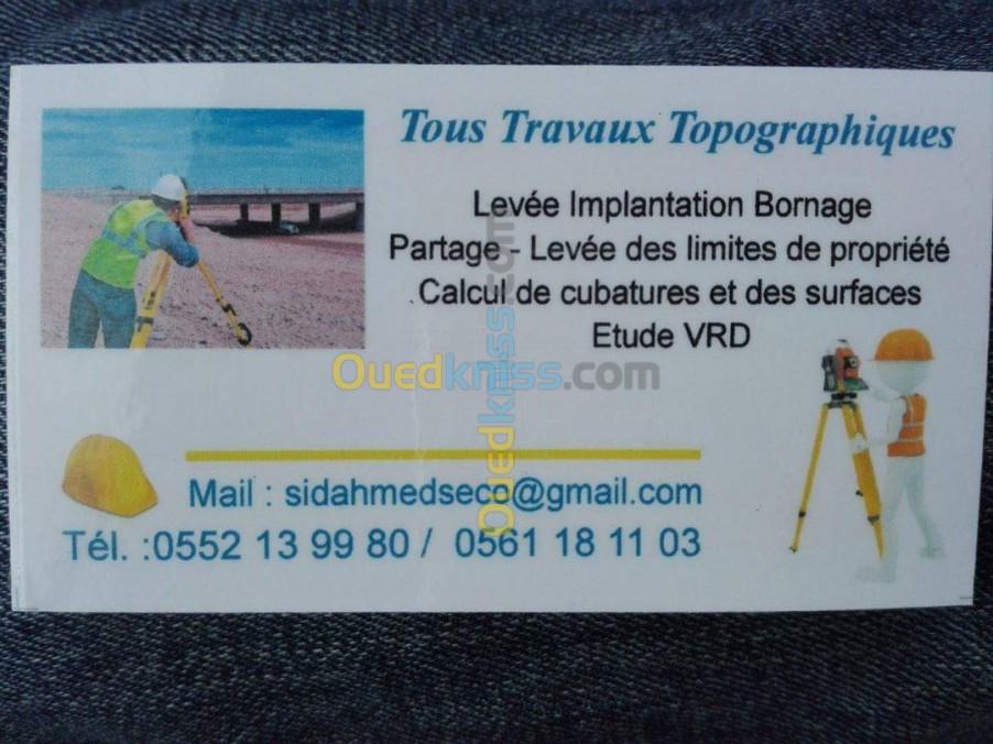 Toutes travaux topographiques