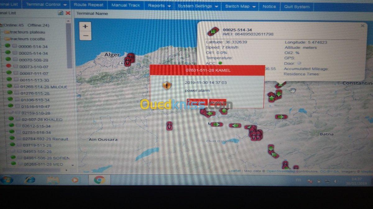 installation systeme GPRS geolocalisat