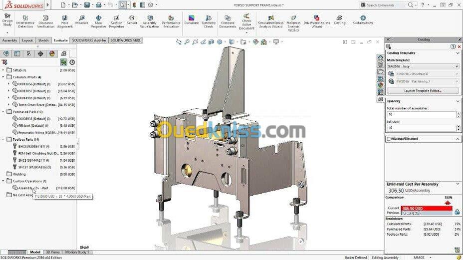 Conception 2D,3D aves Solidworks 