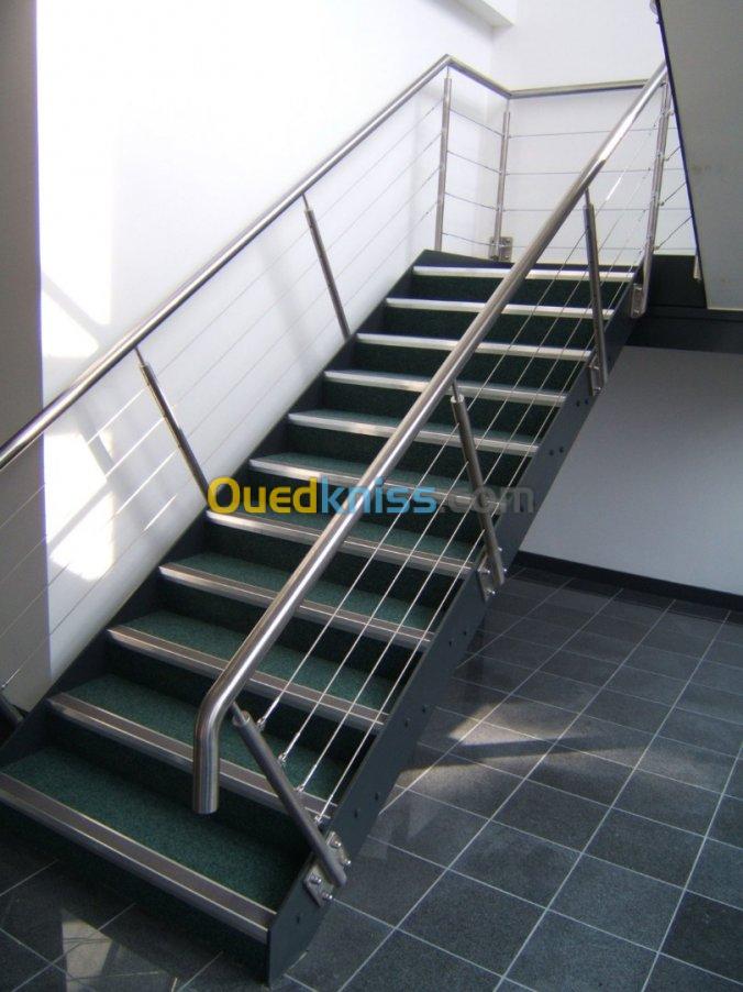 escalier et rampe en inox