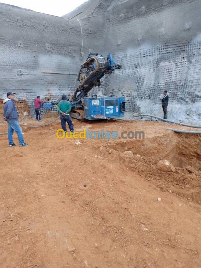 travaux de forage géotechniques