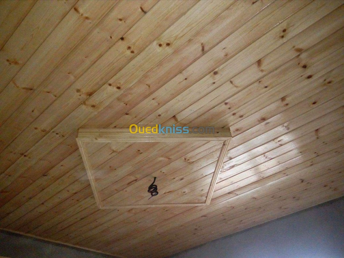 Charpente en bois et plafond 