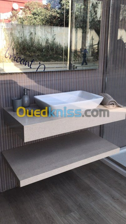 Enssemble pour salle de bain en corian