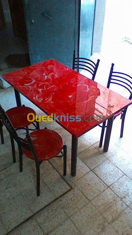 Fabrication les tables et chaises