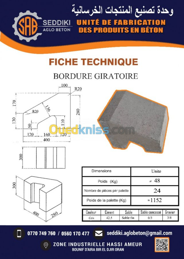  FABRICATION DES PRODUITS EN BETON