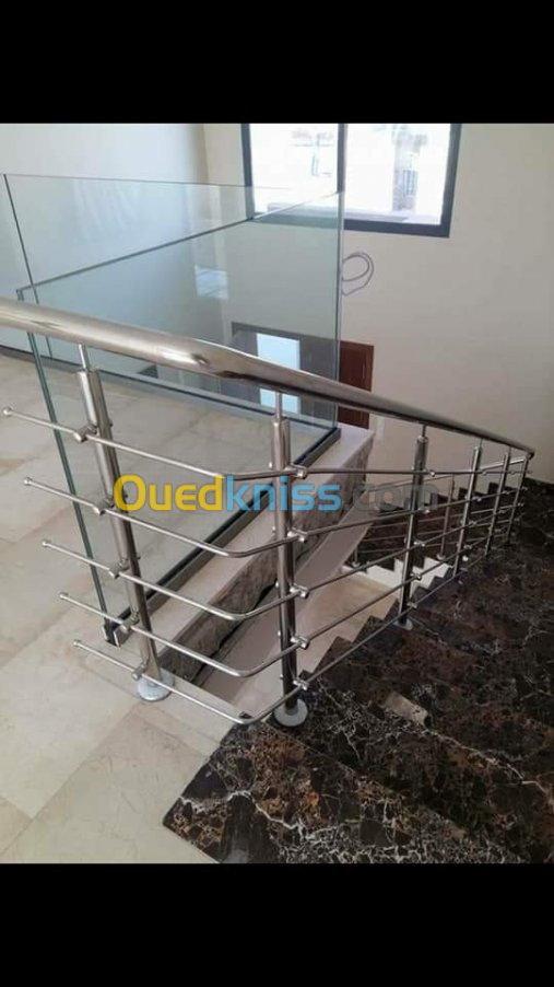 Fabrication de rampe d'escalier Inox 