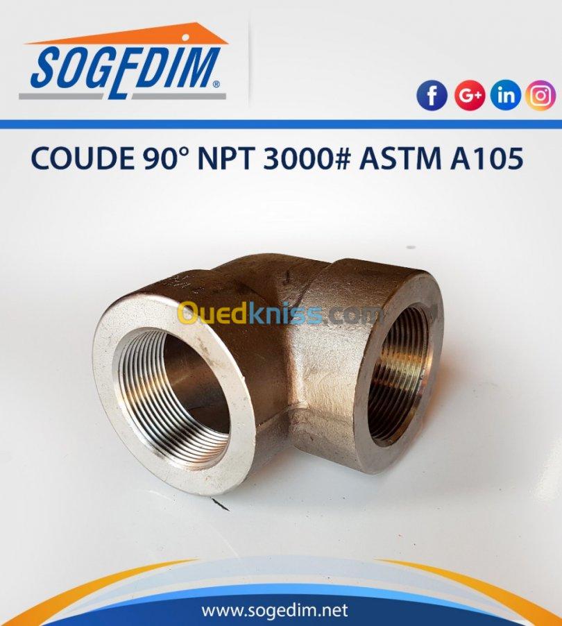 90° ELBOW NPT THREADED CLASS 3000 ASTM