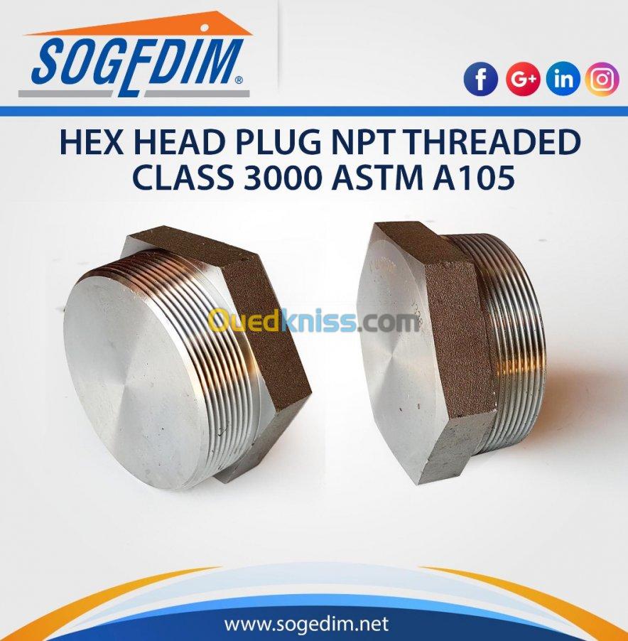 HEX HEAD PLUG NPT THREADED CLASS 3000 