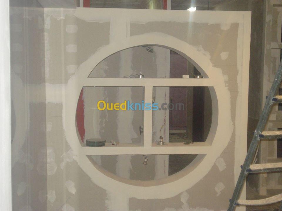 BA13,PVC,peinture,habillage mural,