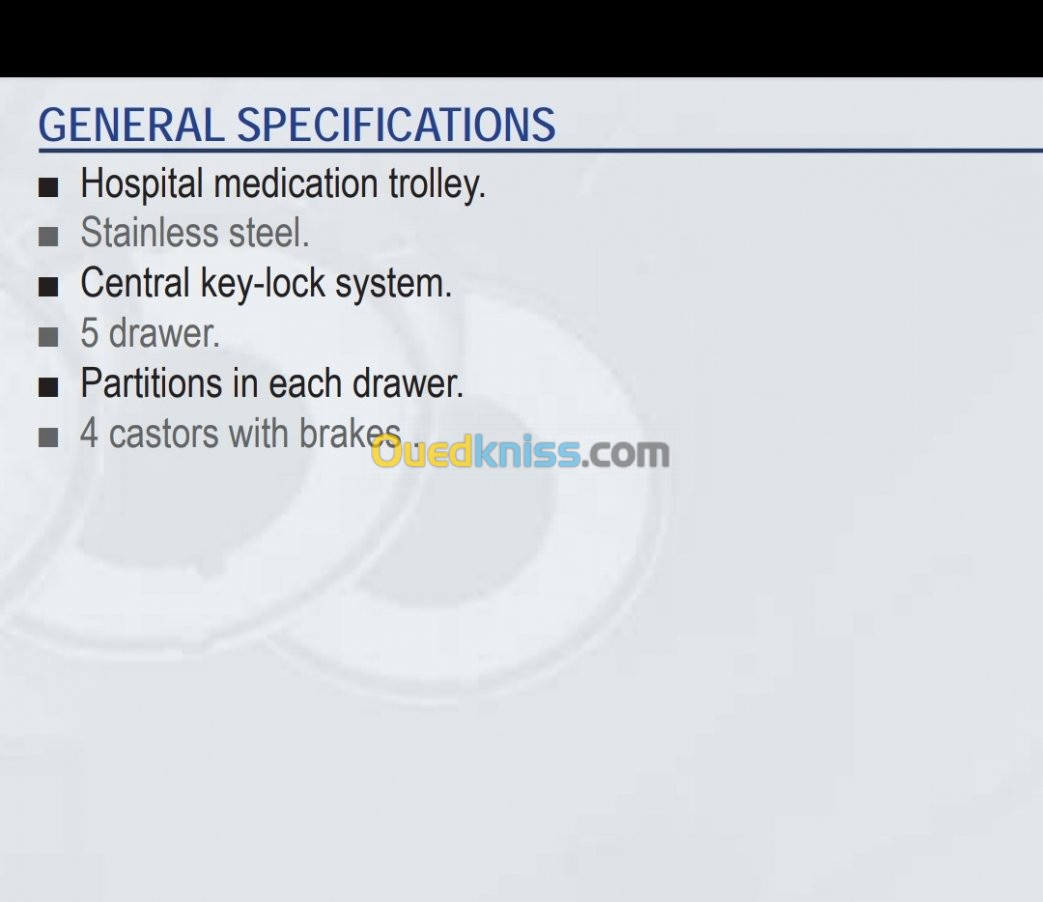 Chariot transport médicaments 