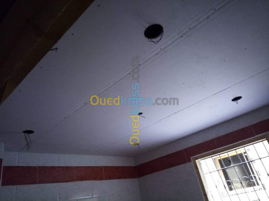 Placoplatre, faux plafond, BA13, PVC, 