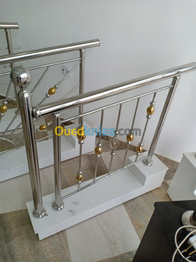 Rampe d'escalier en inox et Gard corps