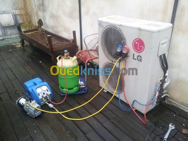  installation climatiseur et  gaz