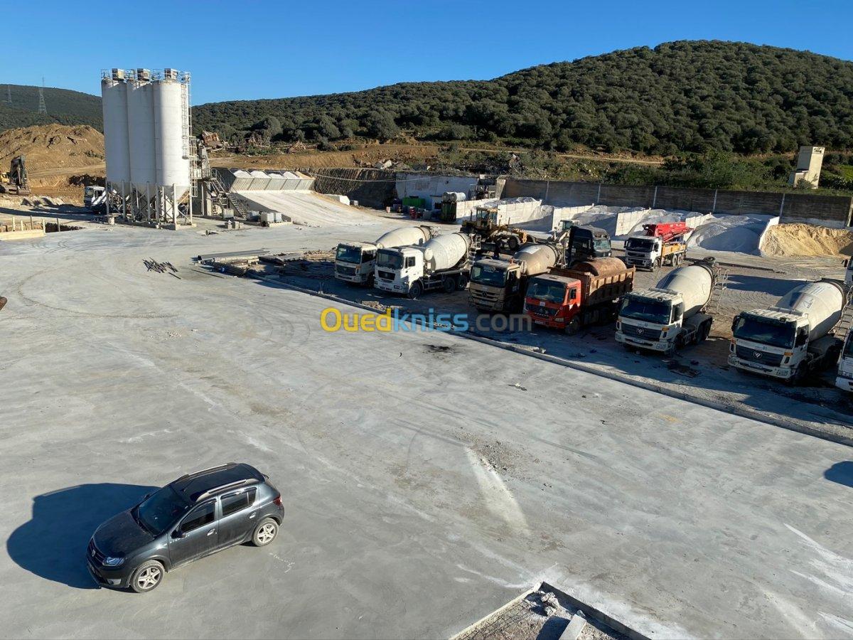 Terassement location engin vente de beton