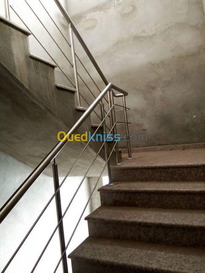 Rampes d'escalier en inox 