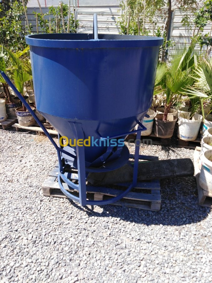 godet beton grue 300L/500L/1000L قودي 