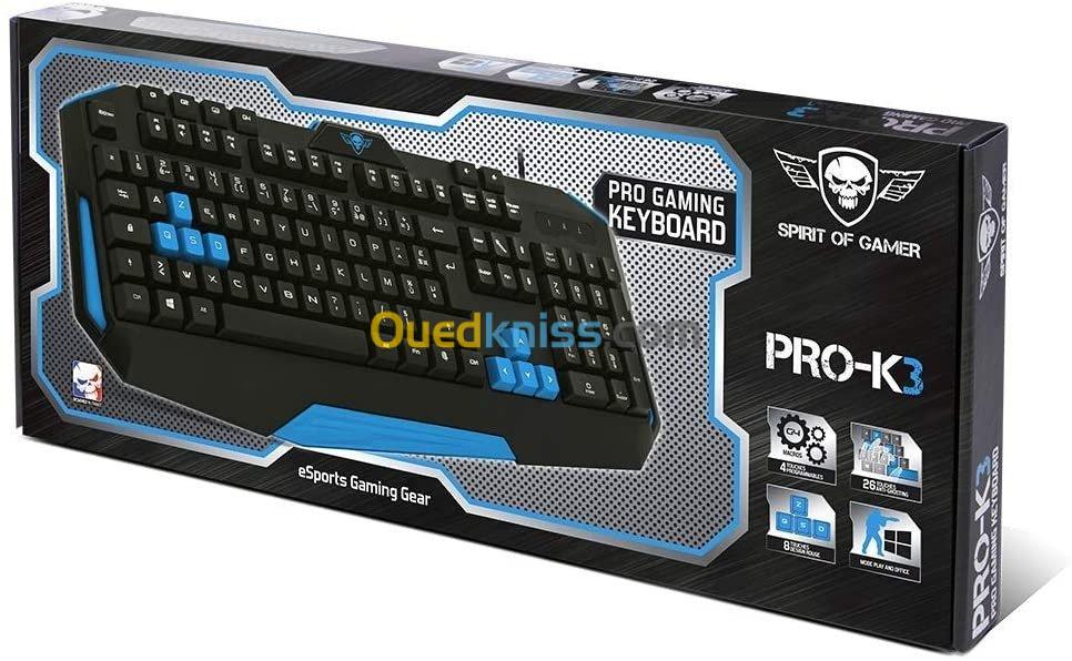 Clavier Spirit of Gamer PRO-K3 Bleu