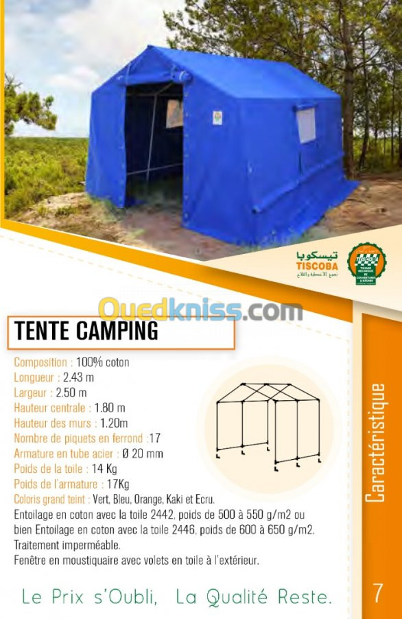 TENTE CAMPING (04 PLACES)