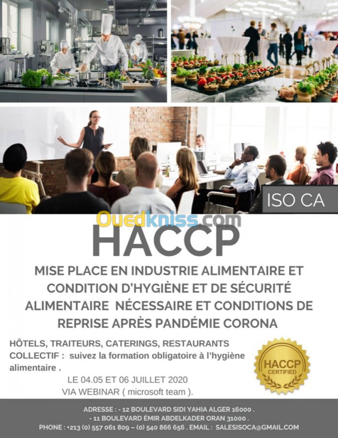 consultant etformateur haccp  