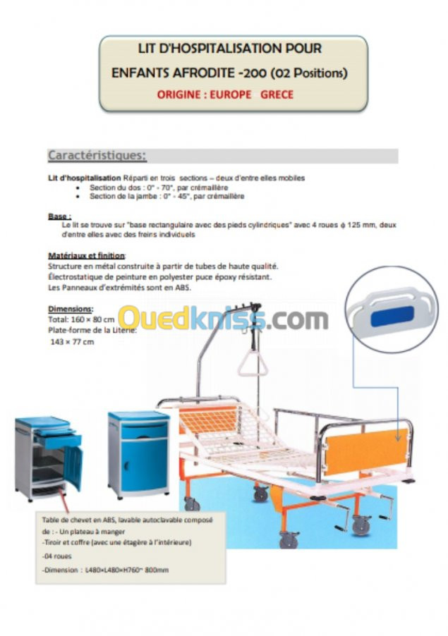 Lit Médicalisé Electrique 05pos offre