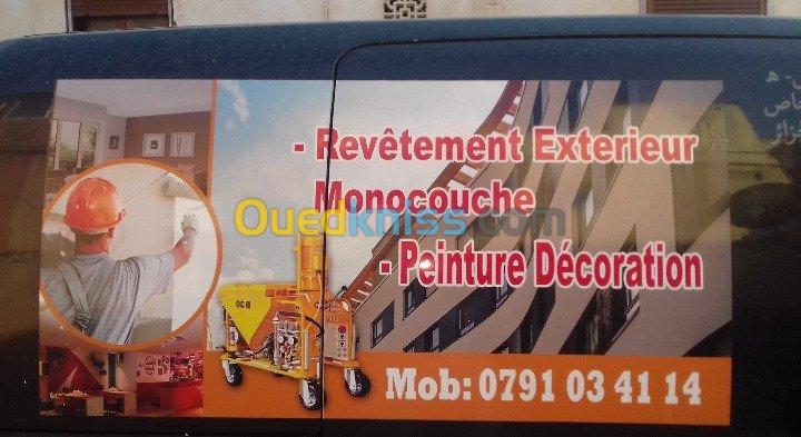 Monocouche, peinture et décoration