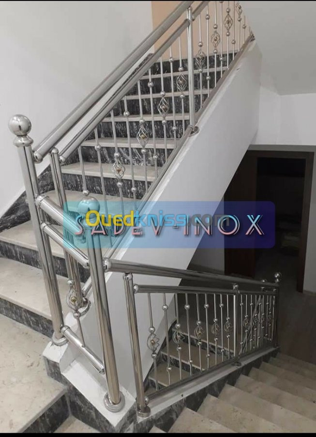 Rampe d'escalier en Inox 