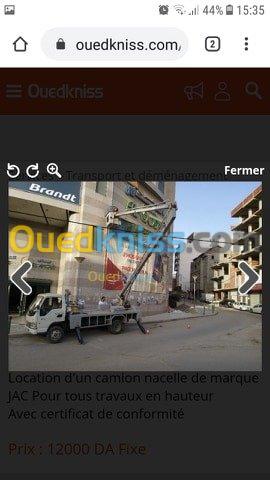 location camion nacelle 