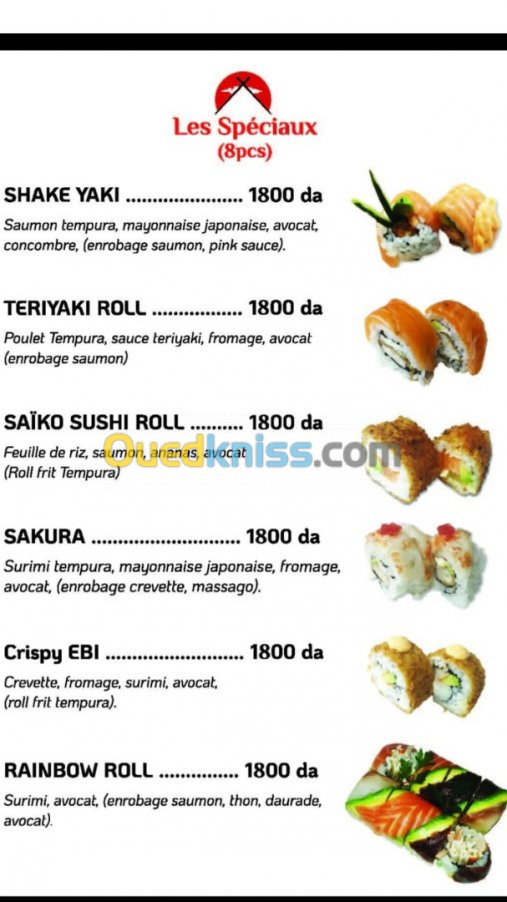 Livraison à domicile de sushi