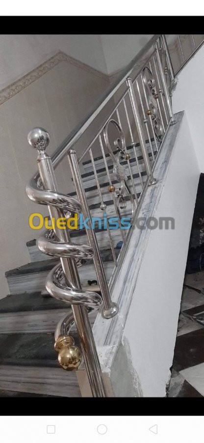 rampe d'escalier en inox