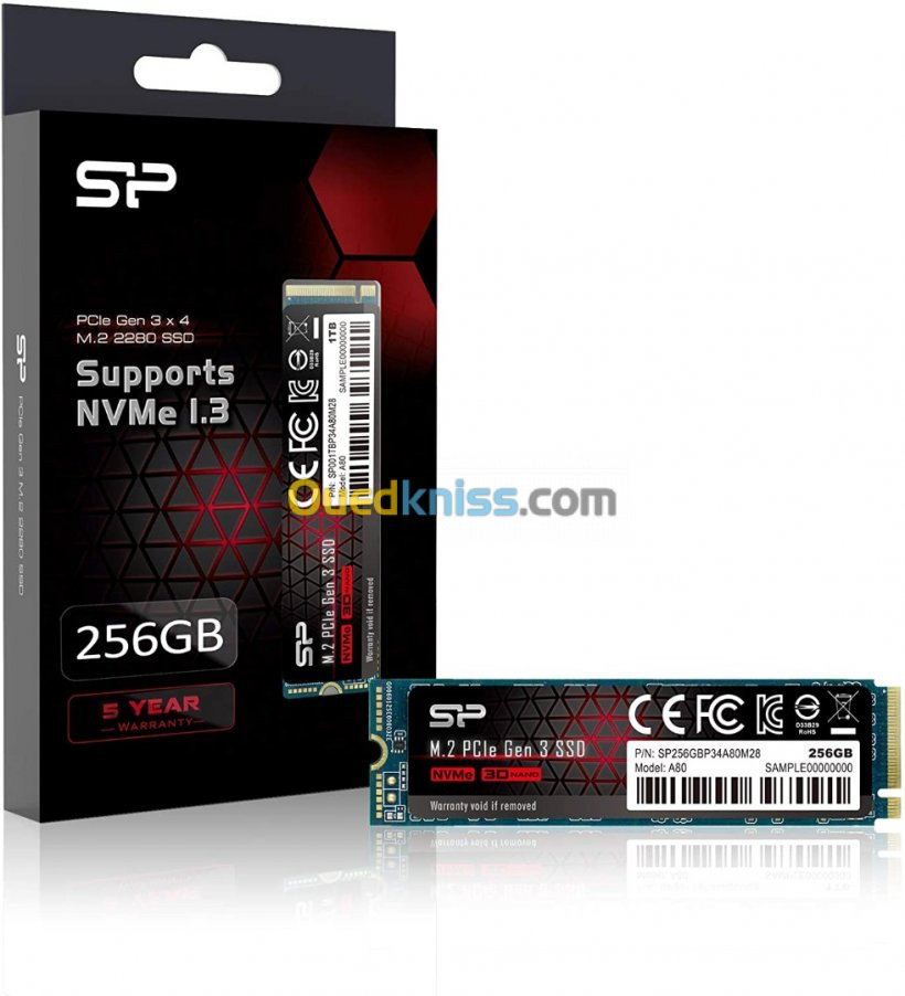 SSD Nvme 256 Go Silicon Power M.2 A80 